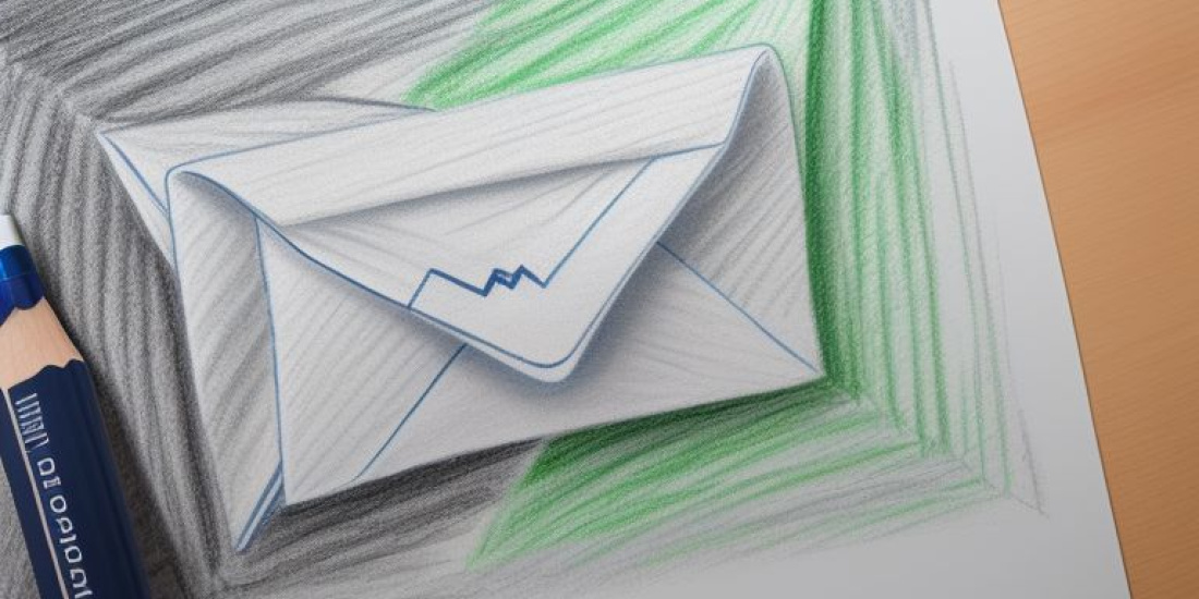 crayon drawing of a letter. ai generated