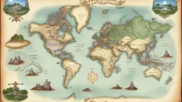 old style map of the world
