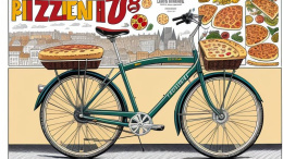 comic style bicycle